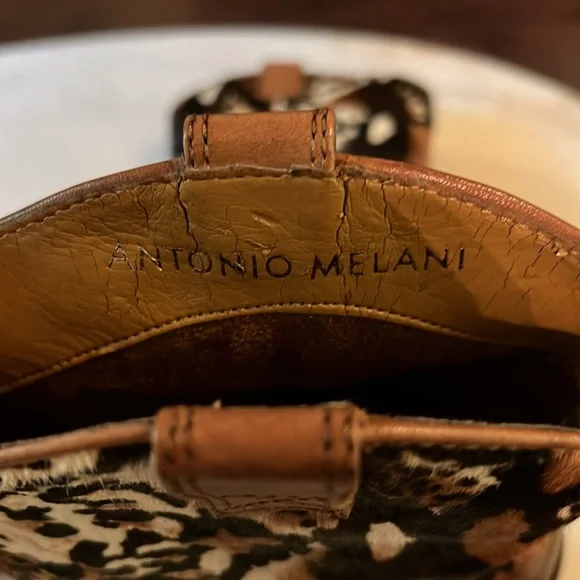 Antonio Melani Leather and Calf Hair Western Boots Size 7.5 Brown - Picture 10 of 12